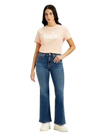 Levi's Women's 726 Blue Flared Fit High Rise Jeans