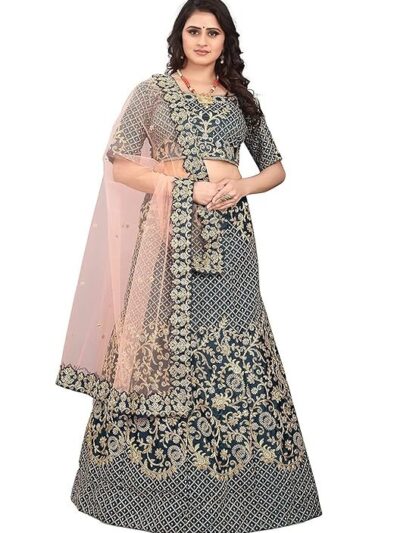 NETRA FASHION Traditional Women's Heavy Embroidered Semi Stitched Designer Lehenga Choli Bollywood Choli Woman Bridal Reception wear
