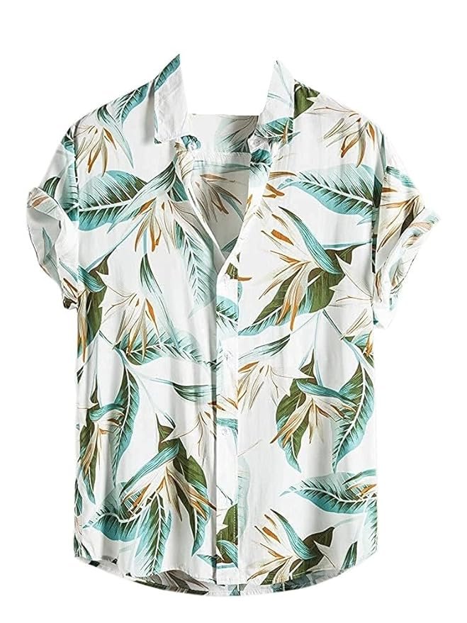 Leriya Fashion Men's Rayon Regular Fit Casual Button Down Summer Shirt | Lightweight Textured Fabric | Perfect for Daily & Weekend Wear