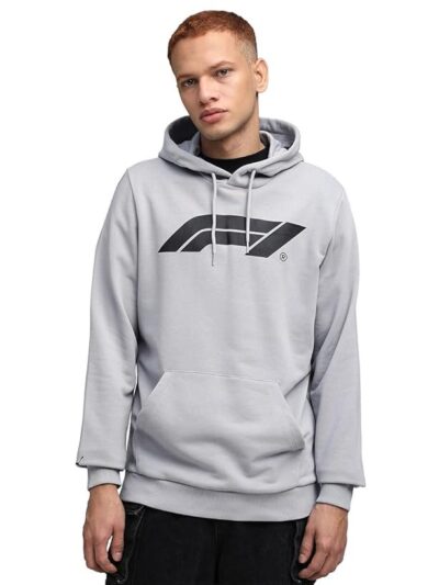 Puma , Men, F1 ESS Logo Hoodie, Gray Echo, L