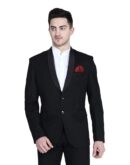 TAHVO Black Tuxedo Blazer with Hanky for Men