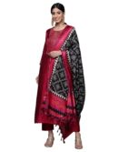 Varanga Brocade Yoke with Gota Detail Kurta with Trouser with Bandhani Printed Dupatta